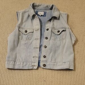 Forever 21 Light Blue Denim Vest